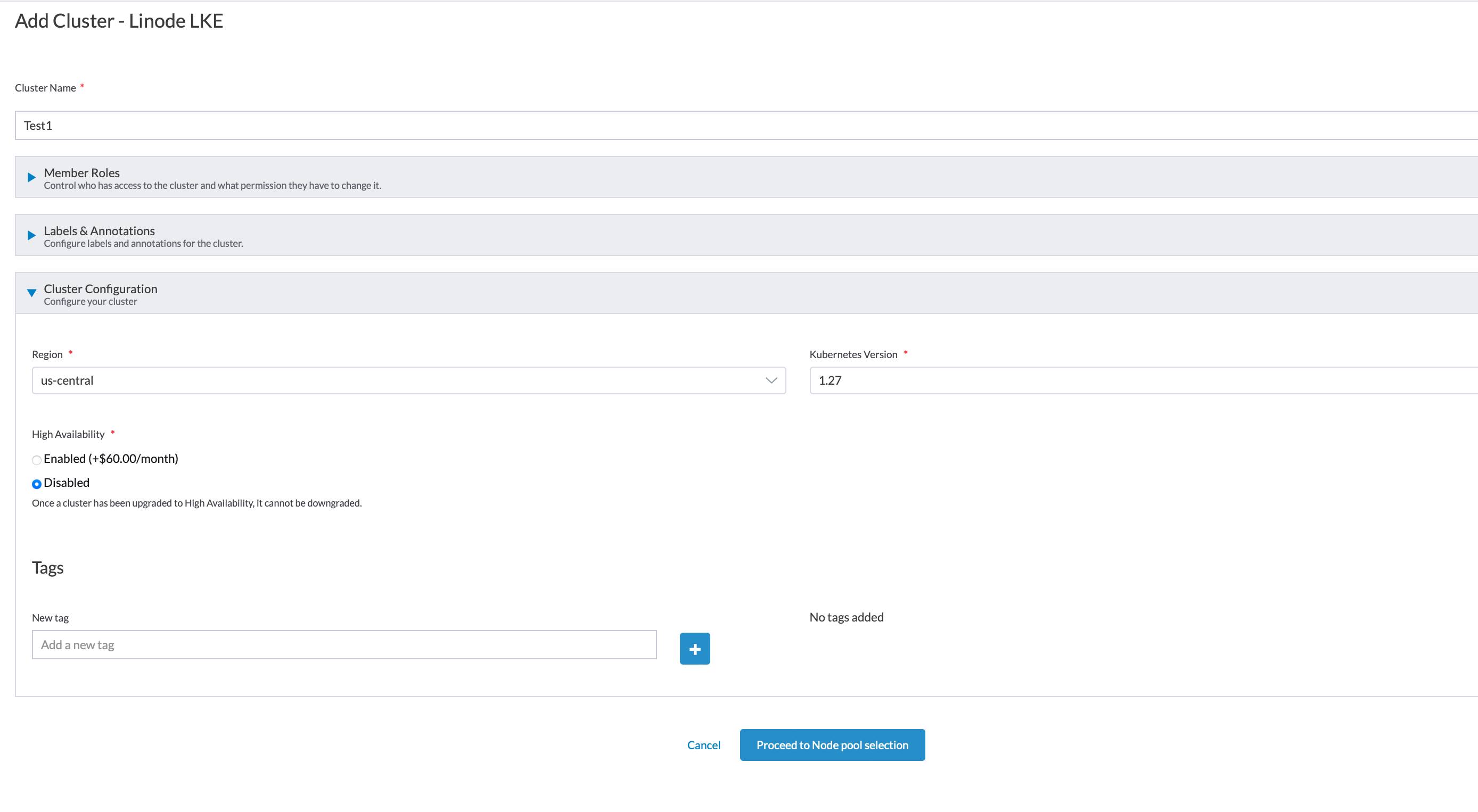 LKE Cluster Node Pools